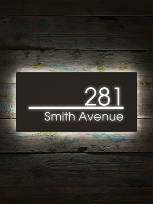 Custom Led Address Number Sign House Sign Light Box