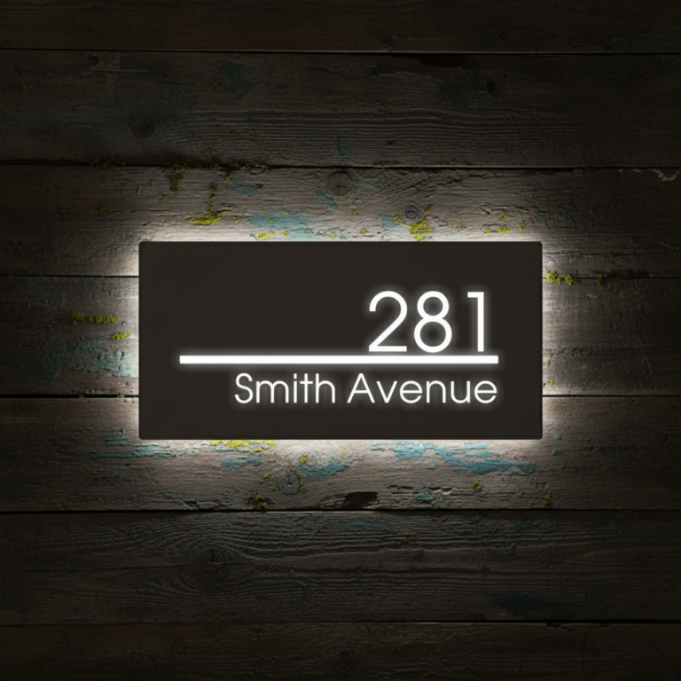 Custom Led Address Number Sign House Sign Light Box