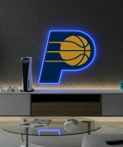 Alternative view of Indiana Pacers NBA Led Neon Sign Man Cave Decor