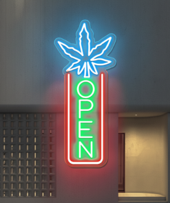Alternative view of Indoor Vertical Open Sign Design Open Neon Sign