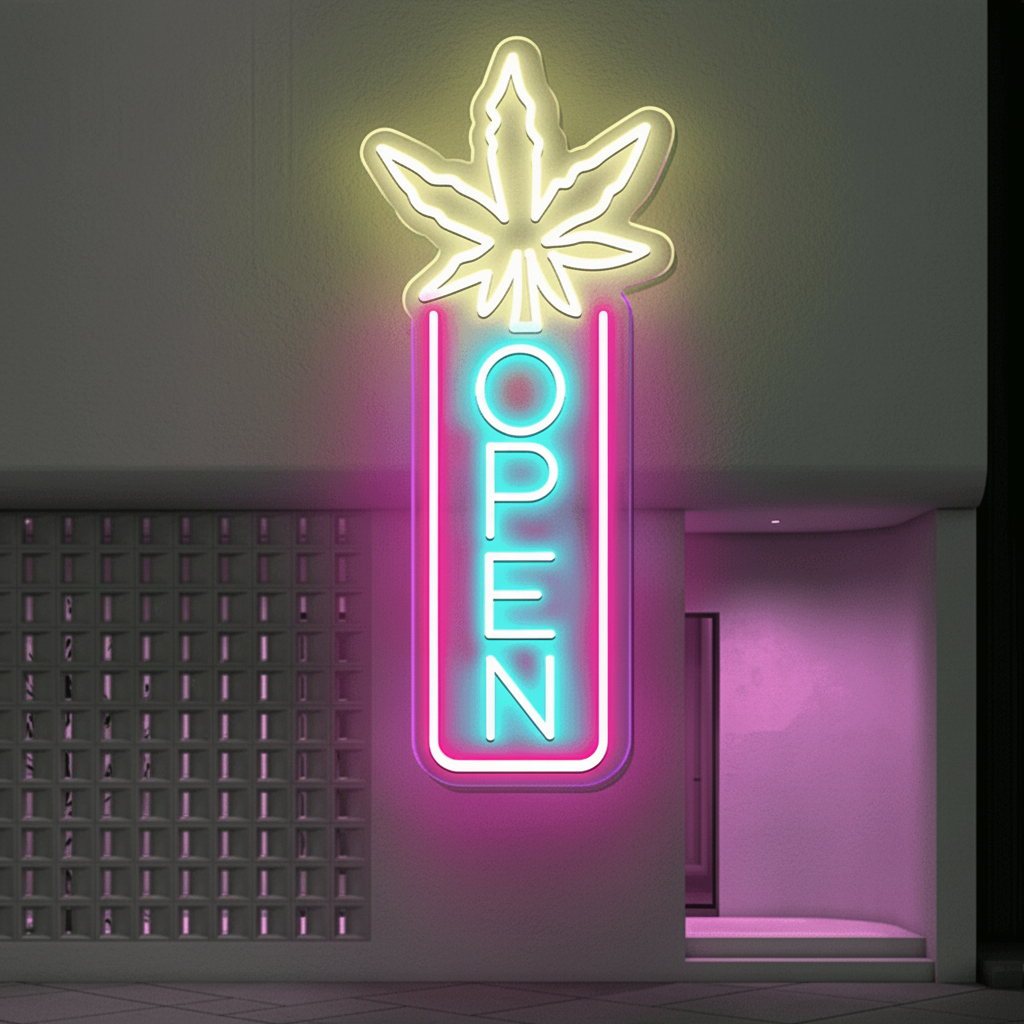 Indoor Vertical Open Sign Design Open Neon Sign - Image 3