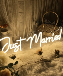 Alternative view of Just Married Wedding Neon Signs Design Neon Sign