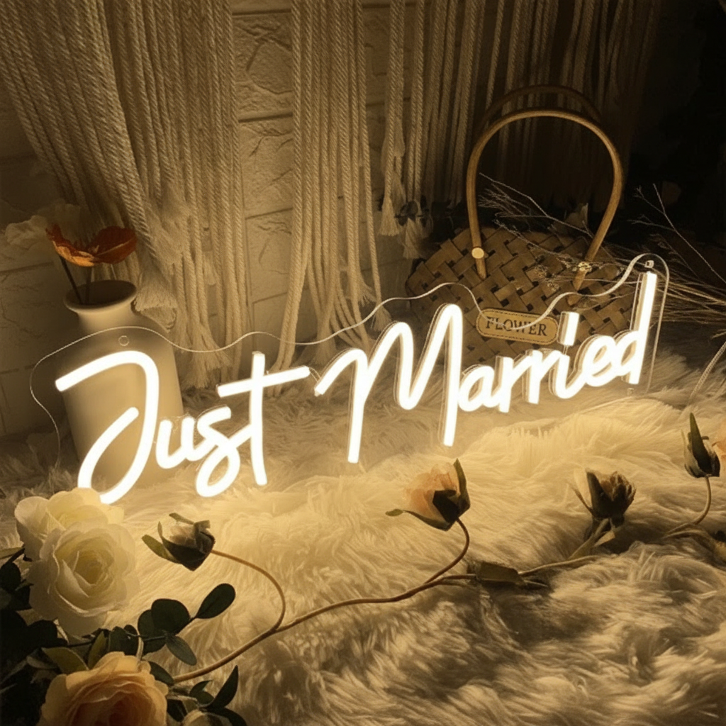 Just Married Wedding Neon Signs Design Neon Sign - Image 2