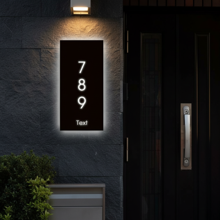 Custom Led Address Number Sign House Sign Light Box