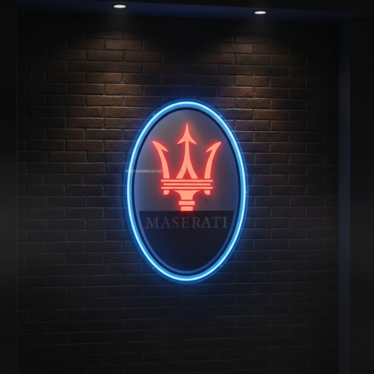 Man Cave Car Logo Led Neon Sign Garage Wall Decor