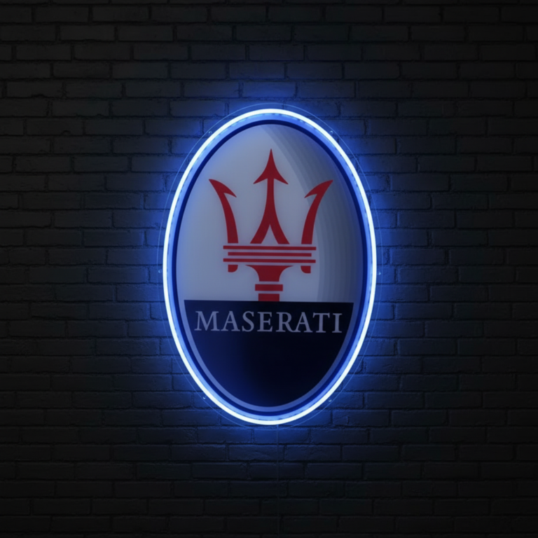 Man Cave Car Logo Led Neon Sign Garage Wall Decor