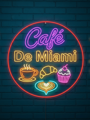 "Miami Beach Bar" LED Neon Sign