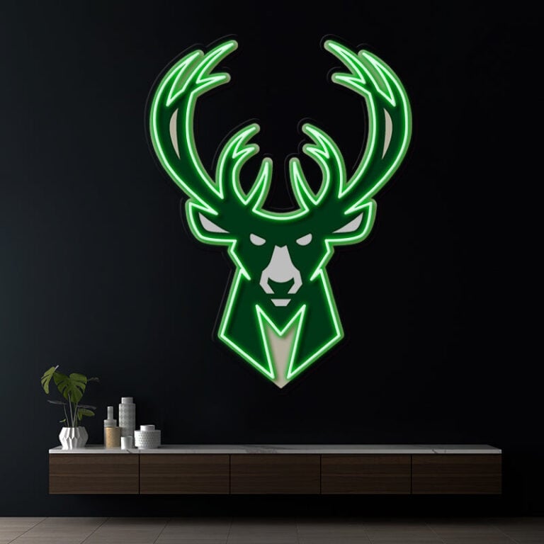 Milwaukee Bucks NBA Led Neon Sign Man Cave Decor