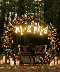 Alternative view of Mr&Mrs Neon Sign for Wedding Party Decor