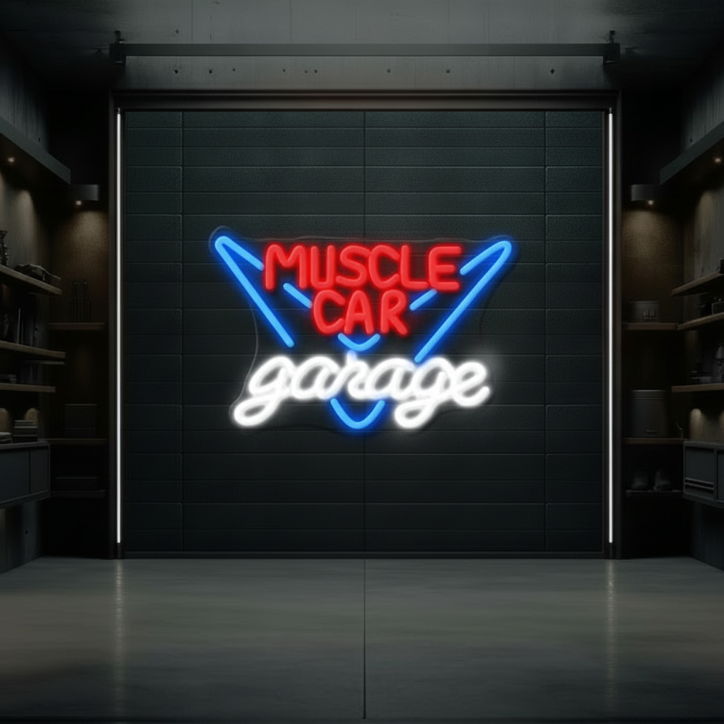 Muscle Car Garage Led Neon Sign Man Cave Room Decor