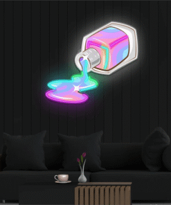 Alternative view of Nail Polish Spilling LED Sign Light Nail Salon Room Decor