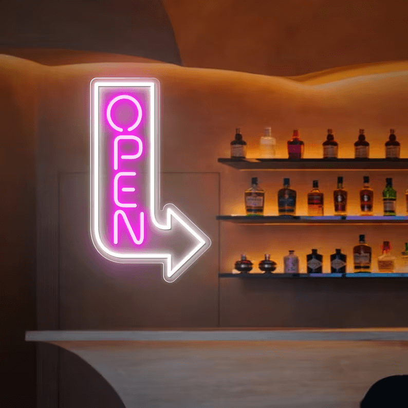 Open Arrow Neon Sign Led Business Open Sign - Image 5
