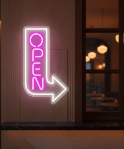 Open Arrow Neon Sign Led Business Open Sign