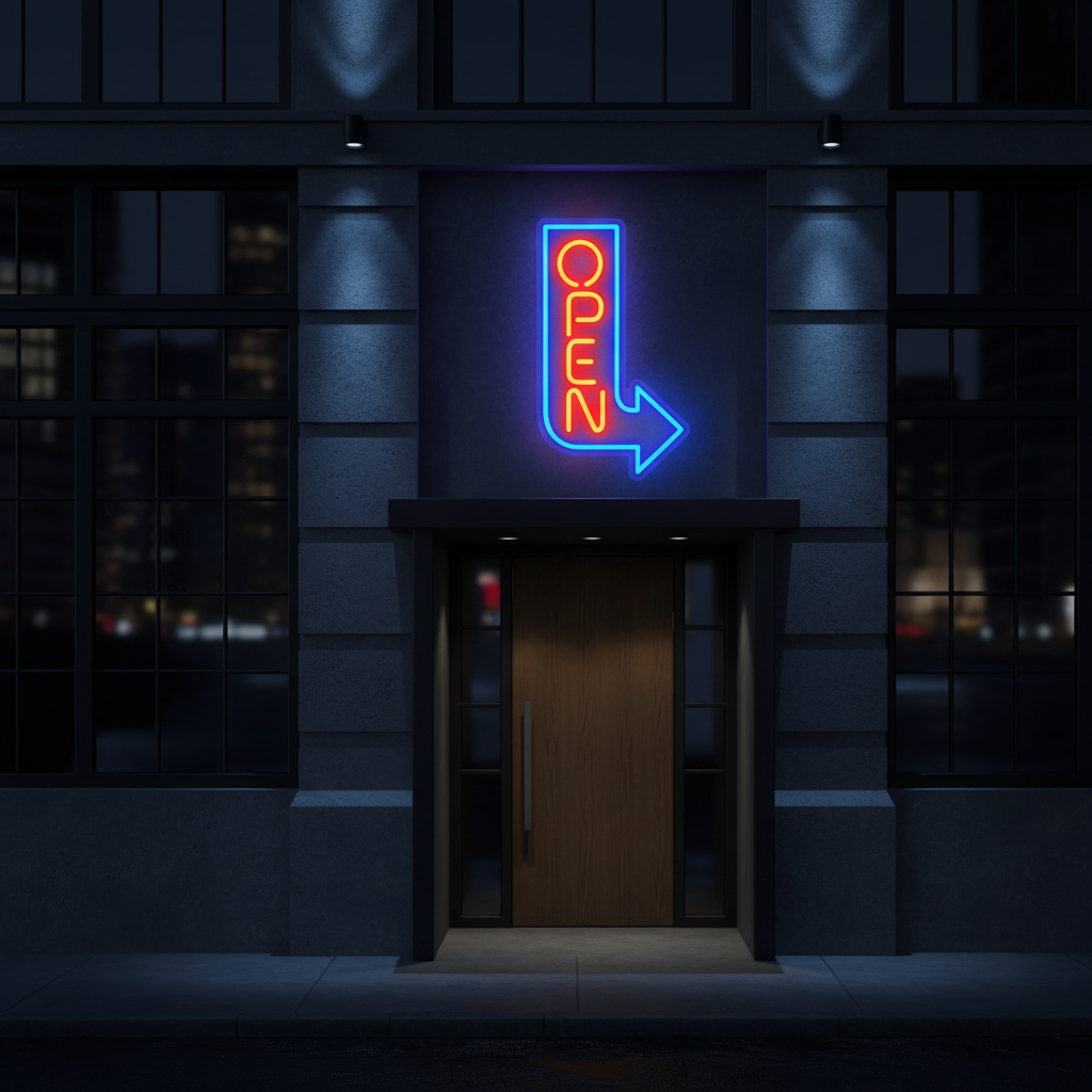 Open Arrow Neon Sign Led Business Open Sign - Image 2