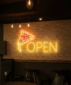 Open Pizza Led Neon Sign Restaurant Wall Decor Sign