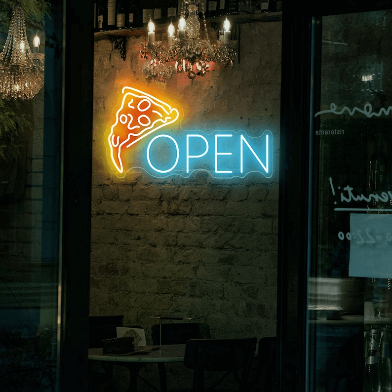 Open Pizza Led Neon Sign Restaurant Wall Decor Sign - Image 7