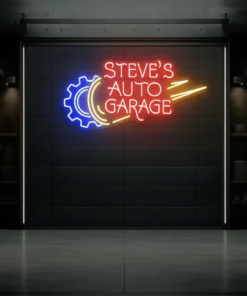 Alternative view of Personalized Garage Name Neon Sign Led Garage Neon Sign