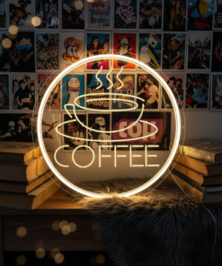 Round Coffee Neon Sign