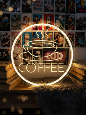 Round Coffee Neon Sign
