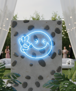 Smiley Face Neon Sign OK Neon Sign Wall Decor Art