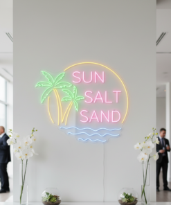 Sun Salt Sand Neon Sign Custom Summer Party Decor Sign