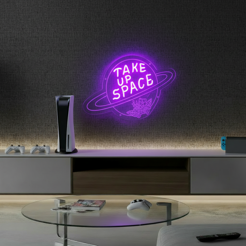 Take Up Space Led Neon Sign Motivational Quotes Sign - Image 4