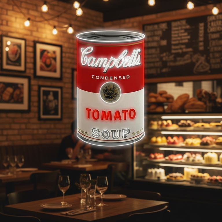 "Tomato Soup Can, Pop Art" LED Neon Sign