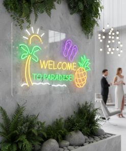 Welcome to Paradise Neon Sign Pineapple Led Sign