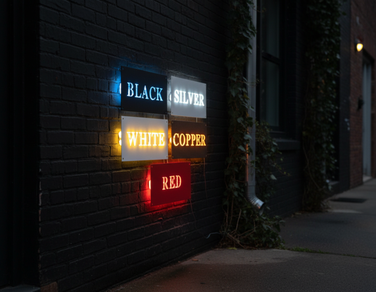 Round Metal Address Sign for House