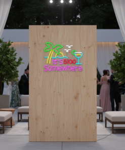 Alternative view of It's 5 O'clock Somewhere Hawaii Beach Holiday Style Vintage Retro Neon Sign