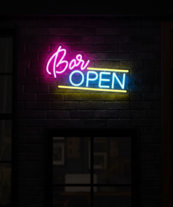 Alternative view of Bar Open Neon Sign for Bar Party Decor