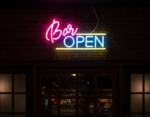 Bar Open Neon Sign for Bar Party Decor