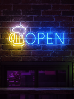 Beer Bar Open Led Light Sign Shop Decor Wall Art Sign