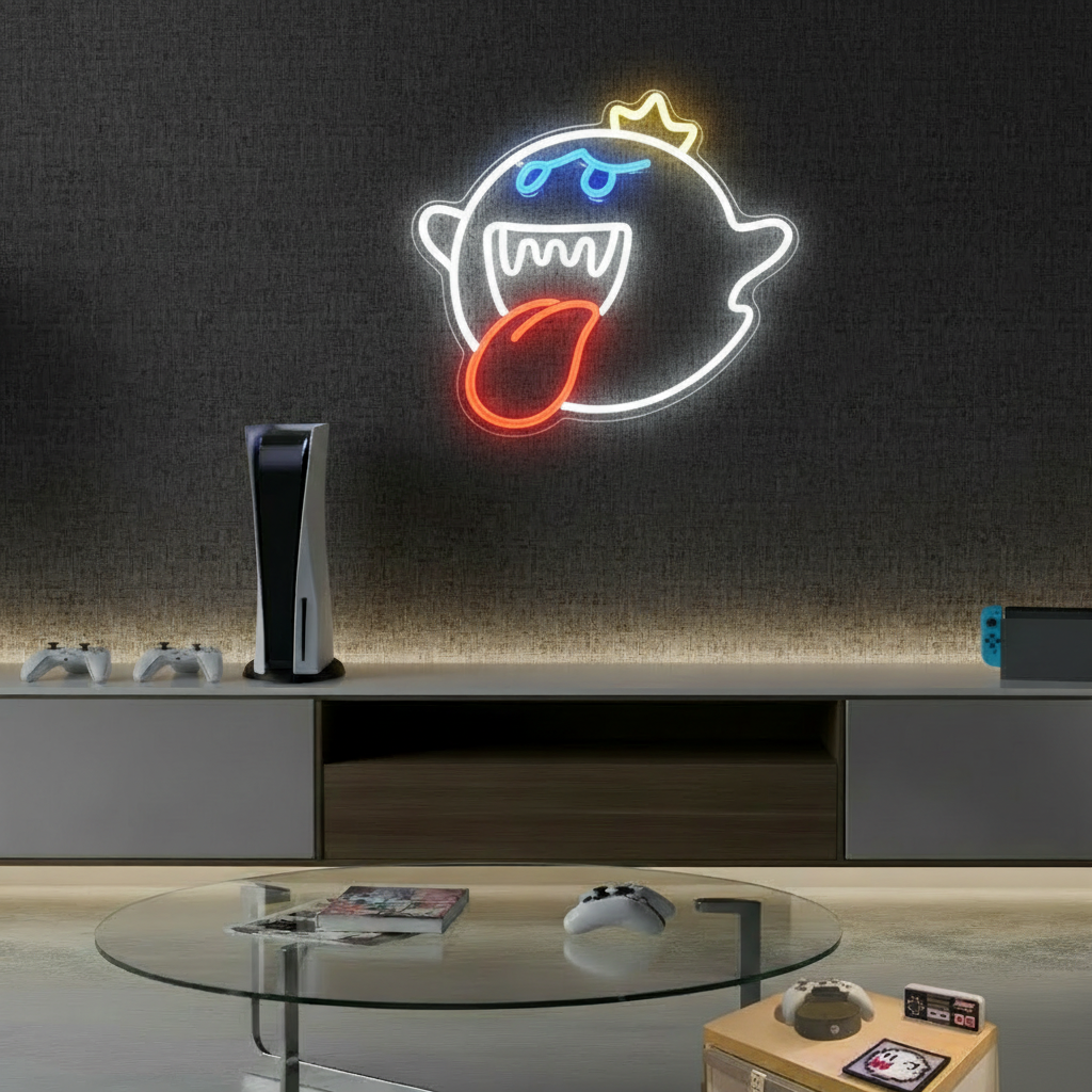 The Ghost Face Cartoon LED Neon Sign Boy Gaming Room Sign - Image 2