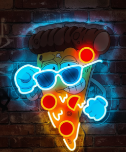 Alternative view of Cool Cartoon Pizza Custom Led Neon Signs for Wall Decor