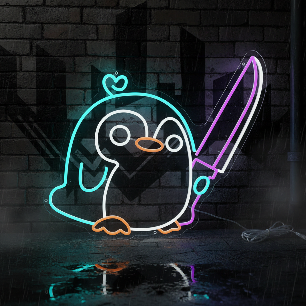 Cute Penguin Neon Sign Kids Gift Neon Sign - Image 5