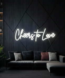 Alternative view of Cheers to Love Neon Sign
