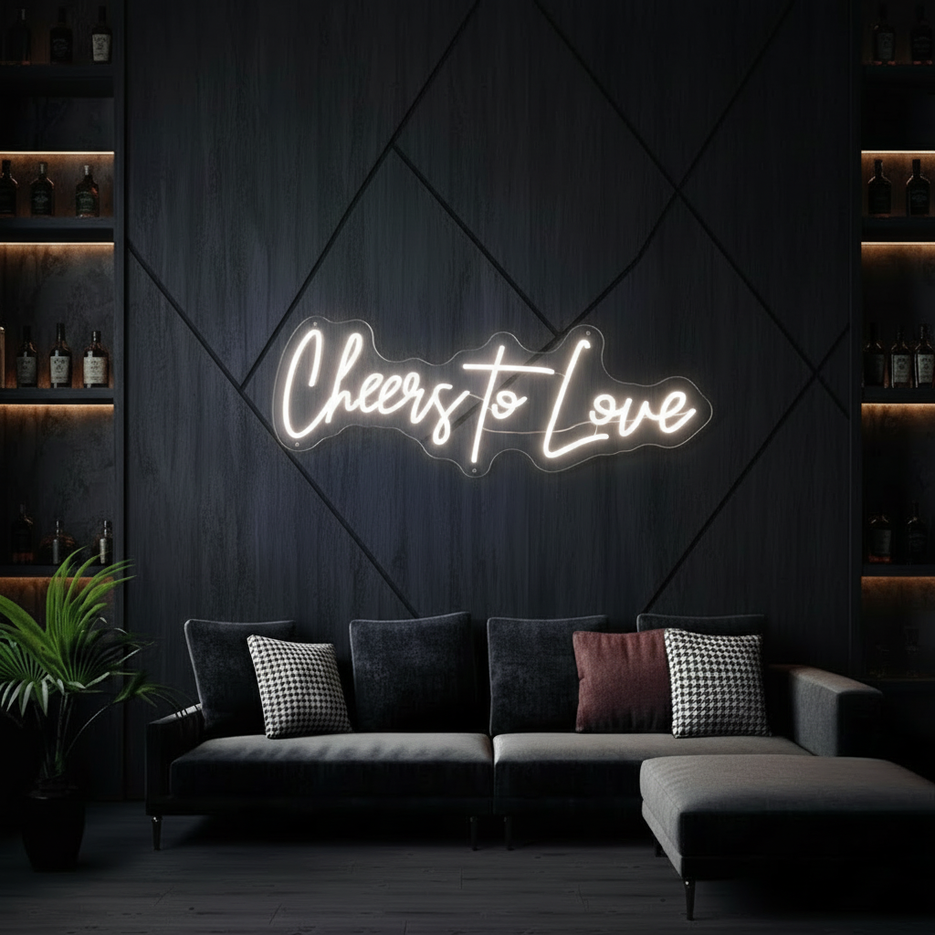 Cheers to Love Neon Sign