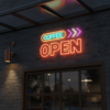 Coffee Open Neon Sign Shop Decor Led Neon Sign