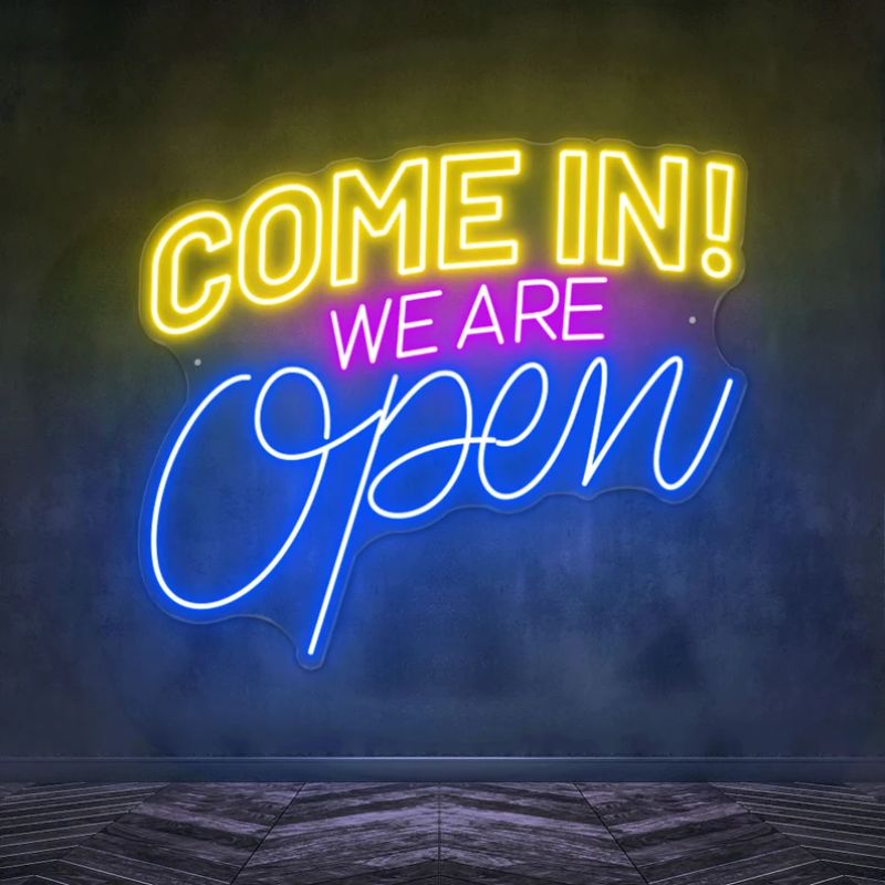 Come in We're Open Neon Sign Shop Neon Sign - Image 6