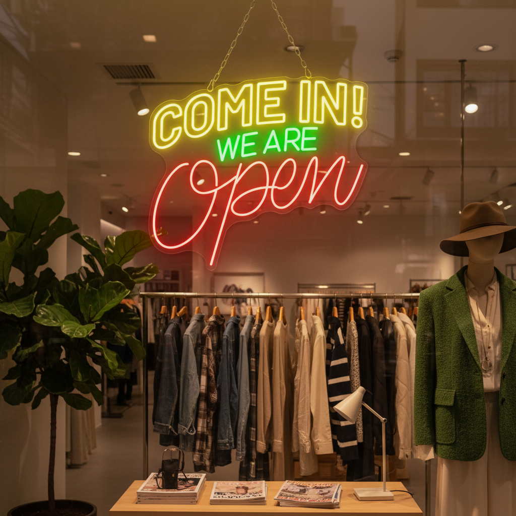 Come in We're Open Neon Sign Shop Neon Sign - Image 3