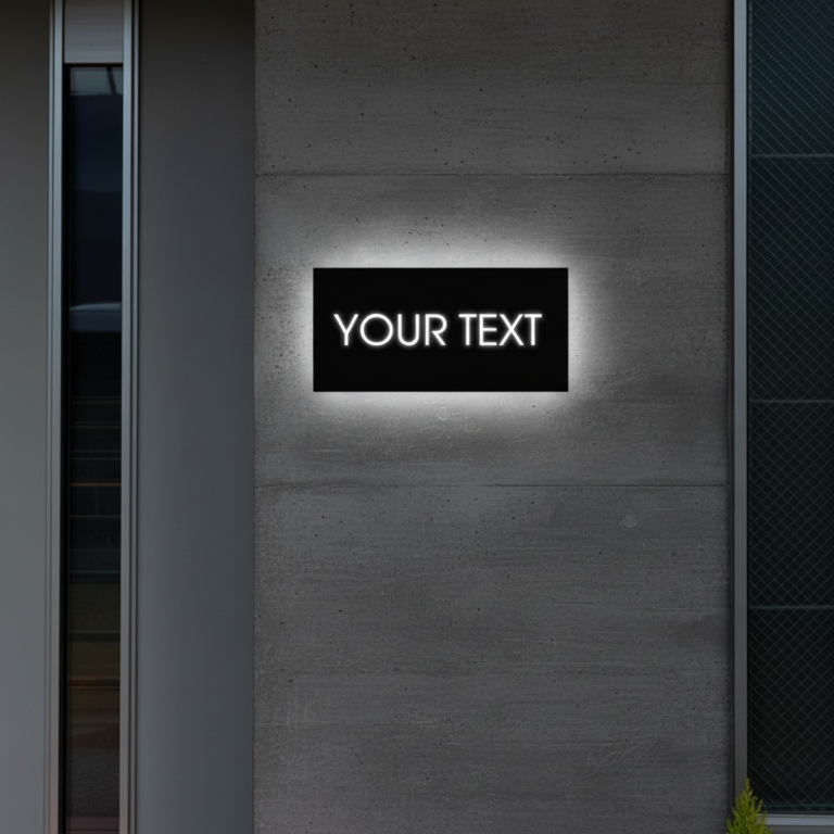 Custom Led Address Number Sign House Sign Light Box