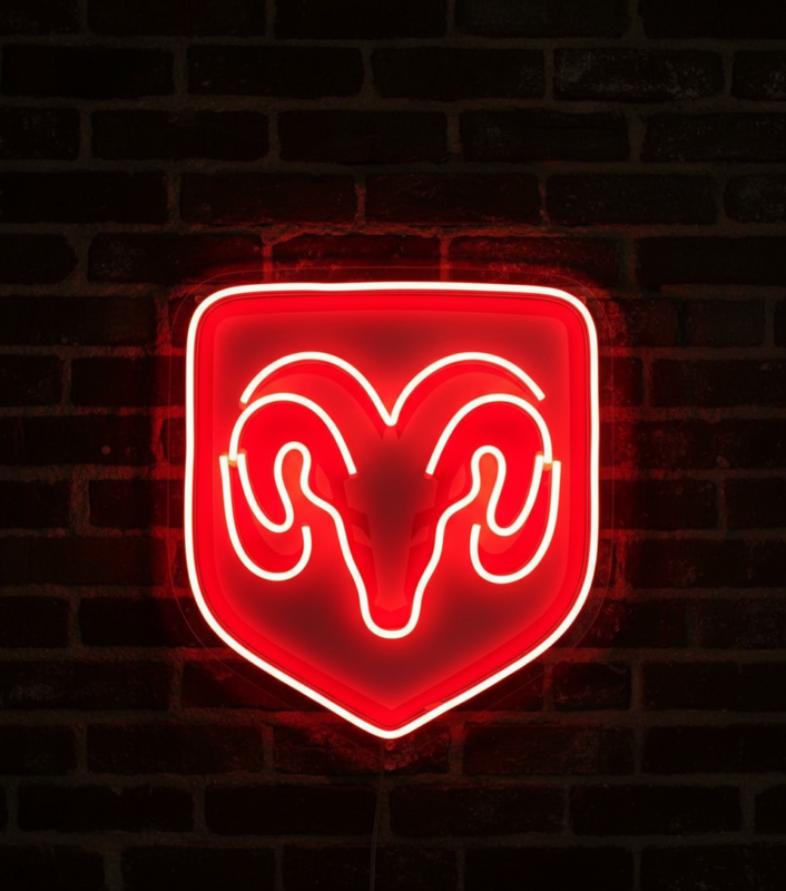 Dodge Logo Neon LED Sign Garage Man Cave Home Decor
