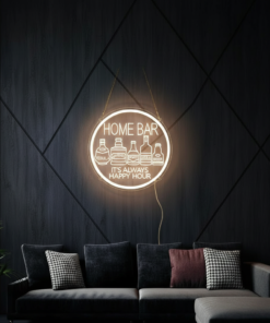 Neon Bar Sign Pub Beer Wine Wall Art Decor Sign