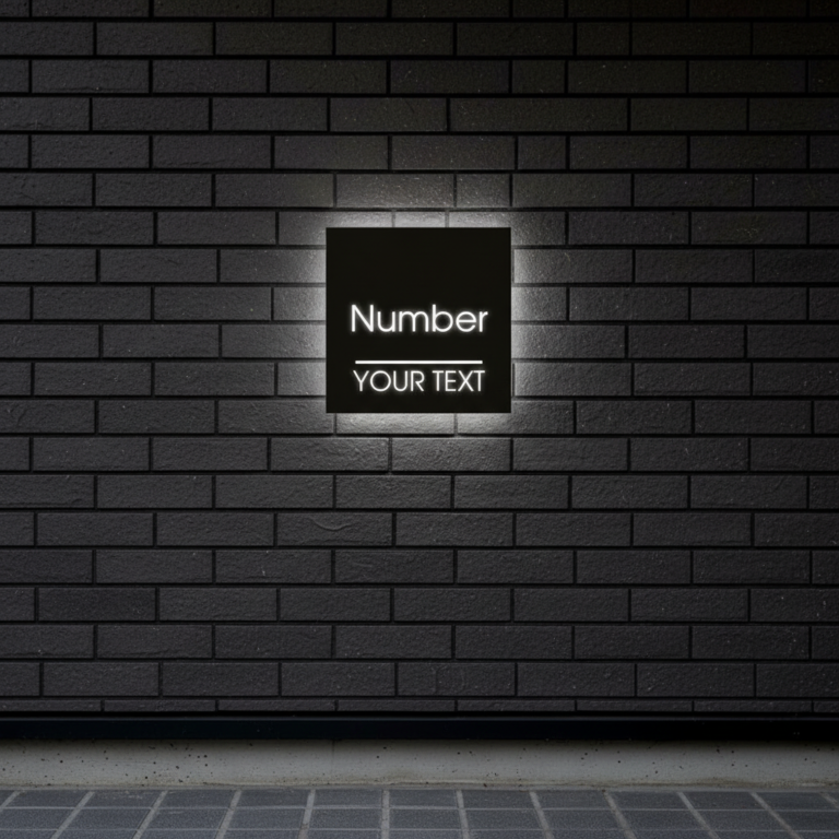 Custom Led Address Number Sign House Sign Light Box