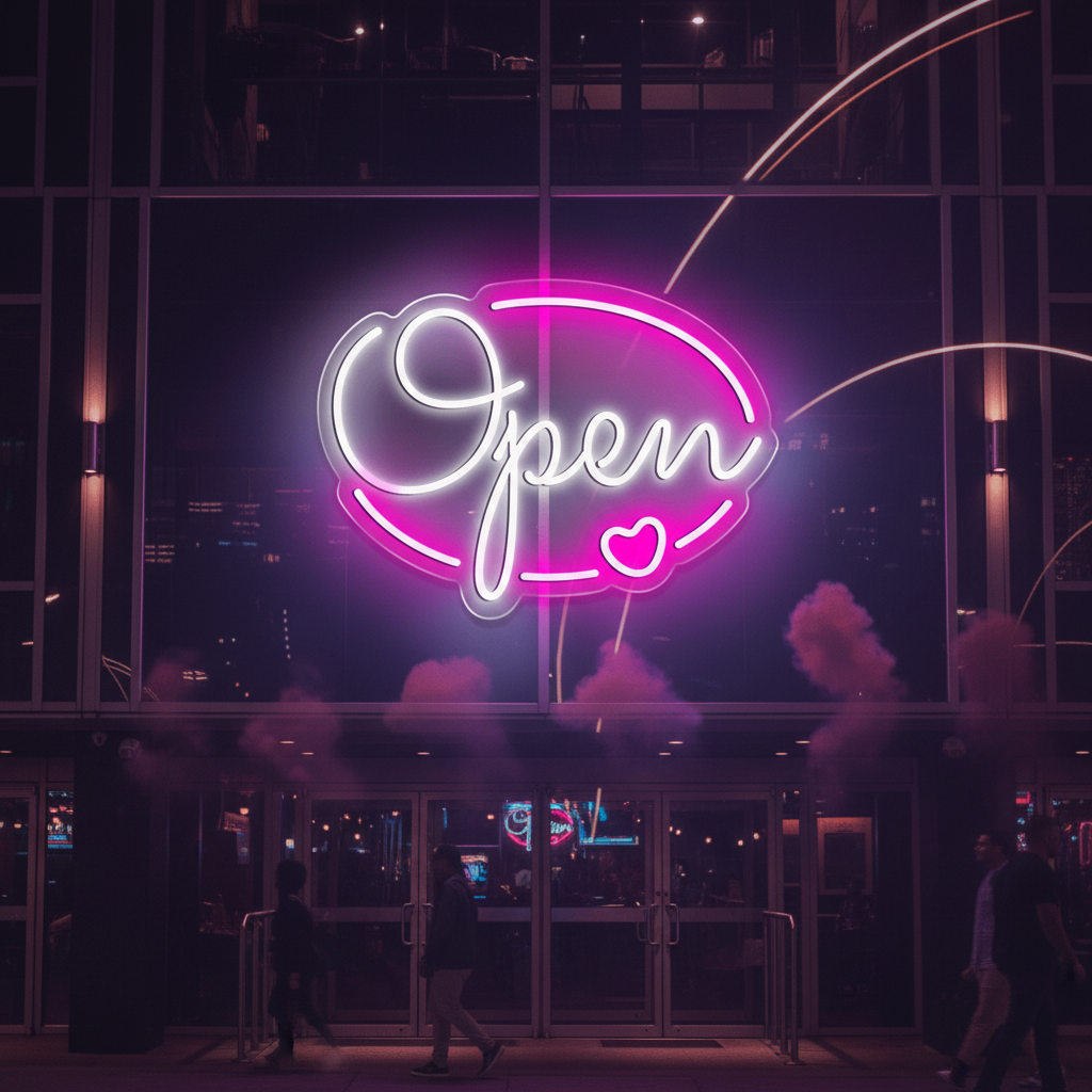 Open Neon Sign for Business Led Neon Sign