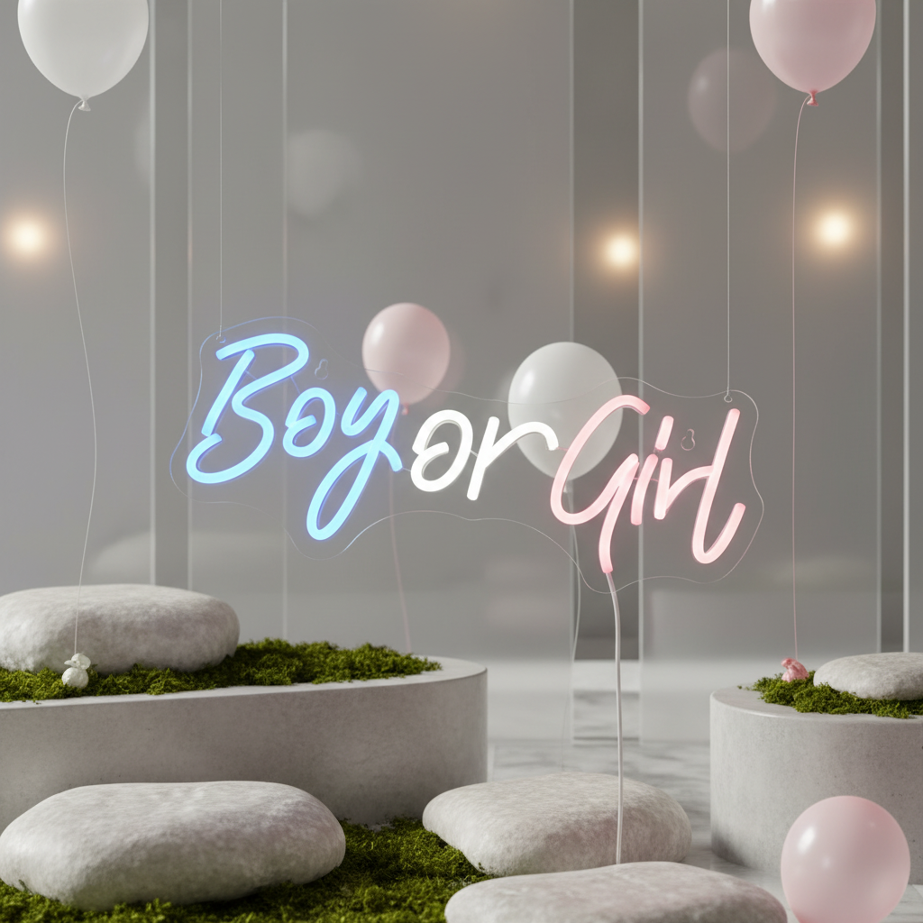 Boy or Girl Neon Sign for Baby Shower&Gender Reveal Party Decor - Image 3