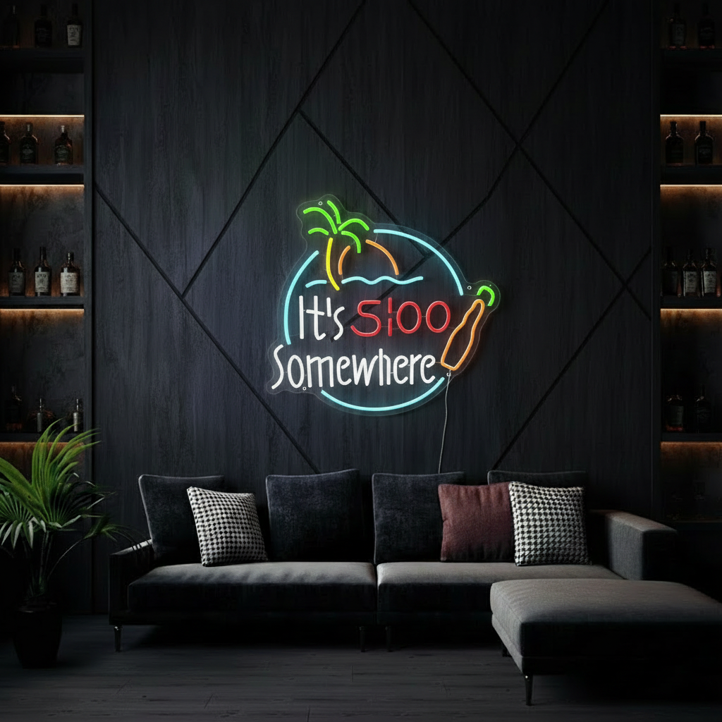 It's 5:00 Somewhere Bar Neon Sign - Image 4