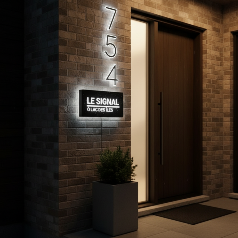 Custom Led Address Number Sign House Sign Light Box