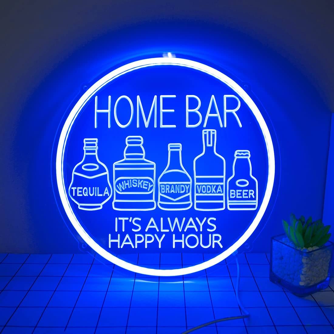 Neon Bar Sign Pub Beer Wine Wall Art Decor Sign - Image 8